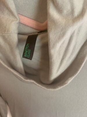 Robe De Soirée Benetton Fille - Taille S (6-7 Ans) Grise - Occasion En Très Bon état