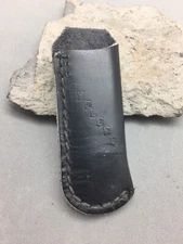 Explorer Knife Sheath ONLY Black Leather 4" x 1.5" Belt Loop Vintage