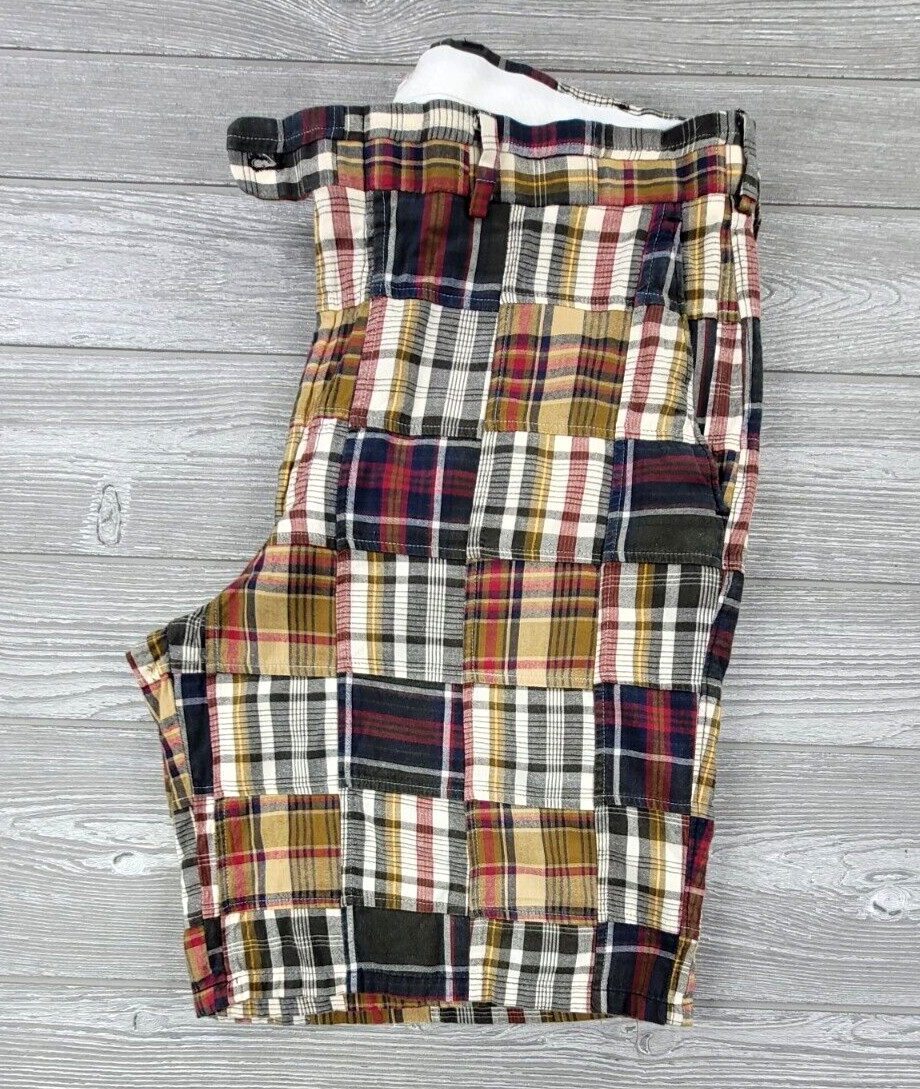 Peter Millar Indian Madras Patchwork Flat Front S… - image 2