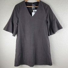 NWT Very J Bell Sleeve Charcoal Mini Dress Size Small