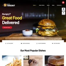 Takeout Website Design with Free VPS Web Hosting and Installation