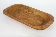 Rustic Dough Bowl-Batea-Farmhouse-Wood-Primitive-12W x 20L inches-Natural Waxed