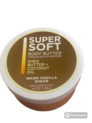 BATH & BODY WORKS SUPER SOFT Warm  Vanilla Sugar BODY BUTTER 6.5 OZ Shea & Cocon
