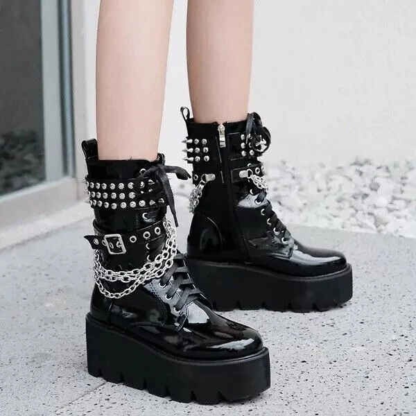 Botas militares de plataforma clearance