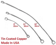 (Multi Kit) Universal 8"+12"+18" Copper Ground/Bonding Straps,Tin/Zinc-Plated