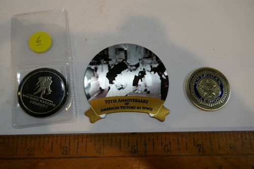 Moneta sfida American Legion + ornamento e moneta sfida guerriero ferito - Foto 1 di 2