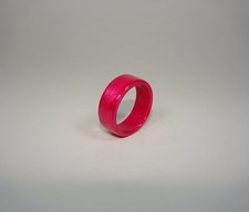 Pink Dyed Birch Wood Ring Bentwood Ring Handmade To Order Mens or Womens