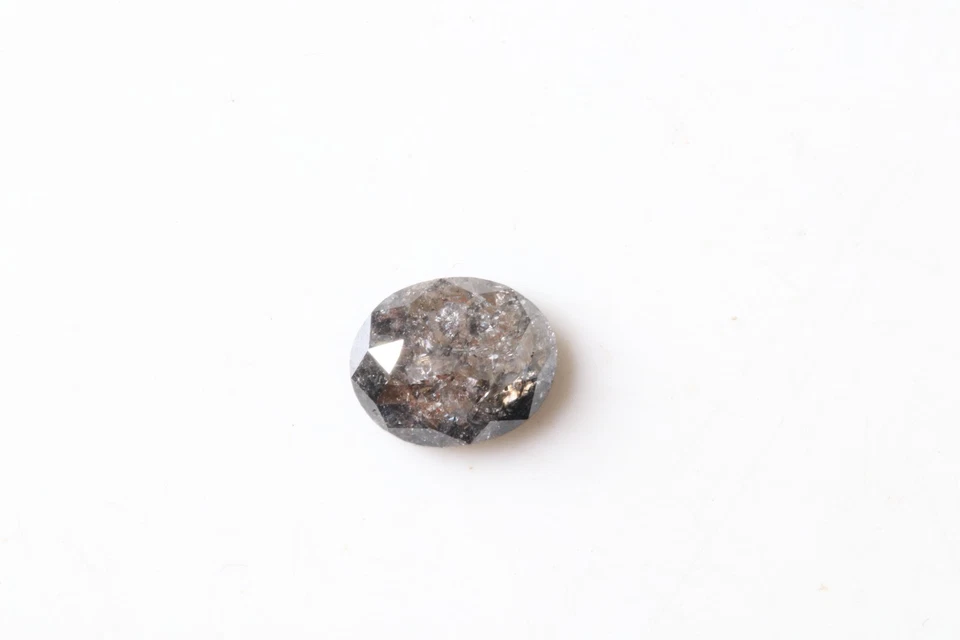 1.17Ct Natural Clear Black Salt & Pepper Oval Shape Loose Diamond 7.34mm DB85 - Image 2 of 4