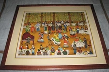 Lee Weihmuller, "Homage To Lautrec" Signed LE 123/300 Primitive Art Print 28x33"