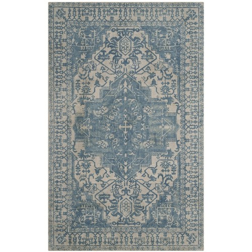 SAFAVIEH Restoration Vintage RVT421A Ivory / Turquoise Rug - Picture 11 of 19