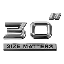 30" 30 INCH Rim SIZE MATTERS Chrome Truck Car Badge Emblem Fender Trunk AC30