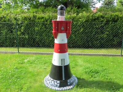 Leuchtturm roter Sand XXL 1,80 m mit Beleuchtung Garten Deko Figur Maritim Neu