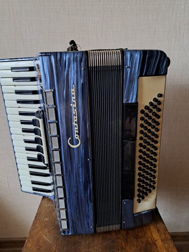 Deutsches Vintage Klavier Accodion Contasina 80 Bass mit Koffer - Bild 1 von 24