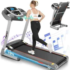 Treadmill with Auto Incline for Home Gym Heavy Duty Running Walking Machine 9MPH