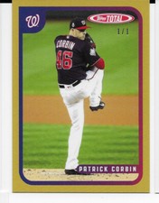 2020 Topps Total Gold #422 Patrick Corbin 1/1 Washington Nationals Wave 5