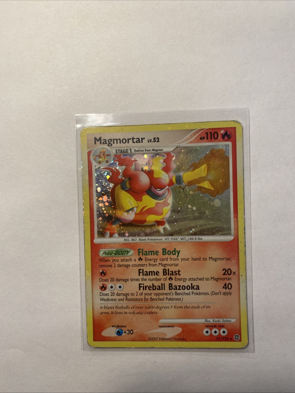 Pokemon Card - Magmortar Secret Wonders 31/132 Holo Rare