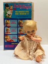 Vintage 1966 Baby Magic Doll & Original Box by Topper Toys w/labeled Dress