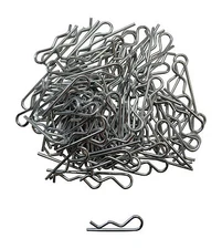  Apex RC Products 1/8-1/5 XL RC Galvanized Steel Body Clips - 100pcs #4028