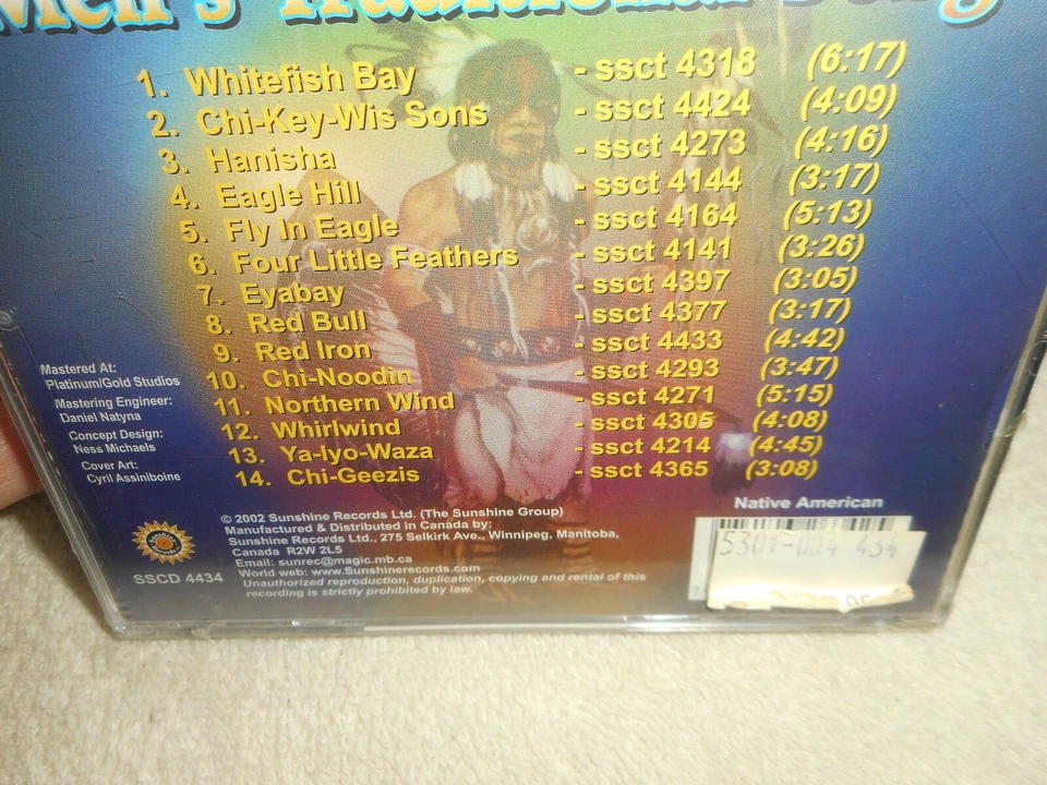 World's Best Men's Traditional Songs CD 2003 Native American Sunshine Records - Image 3 of 4
