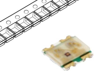 HSMF-C114 LED SMD 0606 RGB 1,6x1,5x0,35mm 145° 20mA Linse: diffus BROADCOM (A