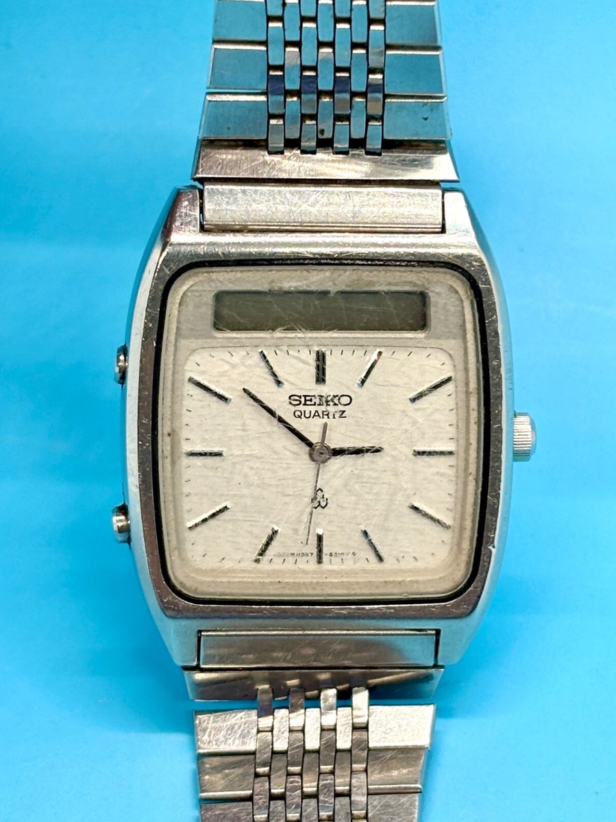 Vintage Seiko Watch H357-5130 Analog Digital Water Resistant