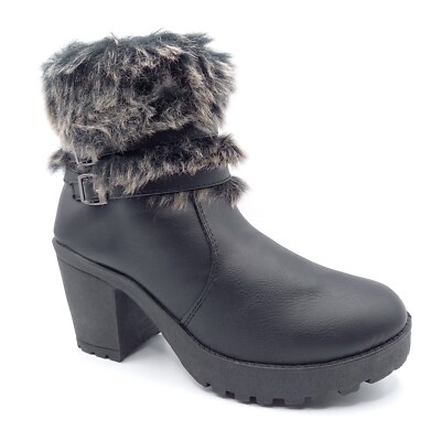 Bottines Bottes Chaussures Femme 36 et 37 Montantes Noir Gris