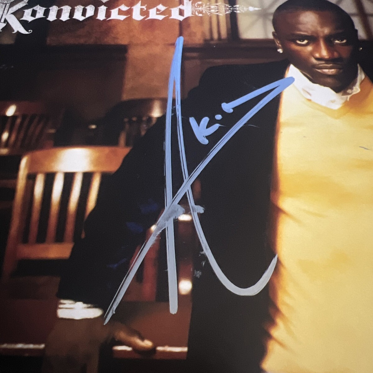 AKON Signed Konvicted Vinyl Album Record Autographed Beckett Coa