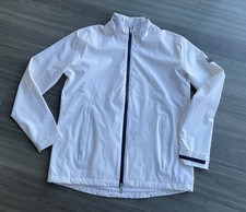 Aquascutum Golf Ladies White Windbreaker Lightweight Full Zip Jacket Size Medium