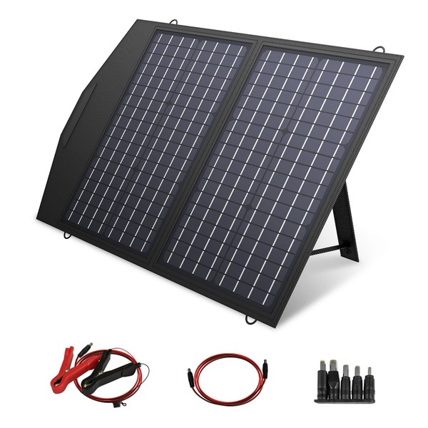 Allpowers 60W Solarpanel Faltbars SolarladegeräT Dual 5V Usb 18V Dc Ausgang-image