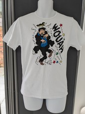 Official Tintin Captain Haddock T-Shirt  Sz S Moulinsart Belgium Good Used Cond