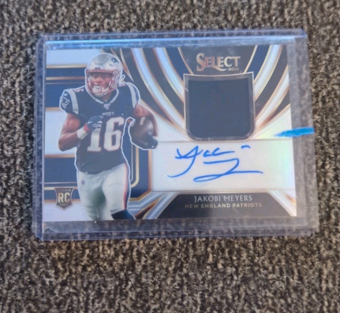 Jakobi Meyers Panini Select Rookie Signature Memorabilia Prizm #RMJM Base