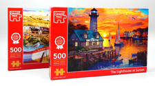 Job Lot of x 500 Piece Jigsaw Puzzles by Corner Piece - Jigsaw Puzzle Bundle L6