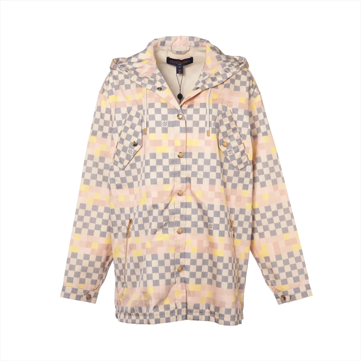 LOUIS VUITTON（LV） Giacca Louis Vuitton 22AW cotone e nylon 36 donna beige RW222W damier