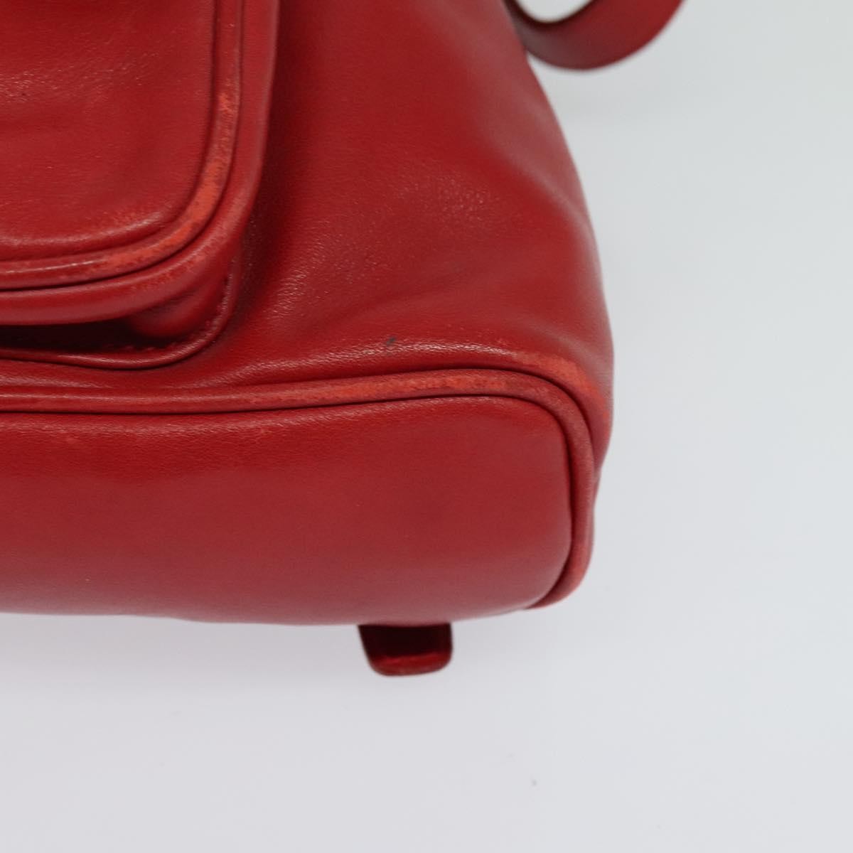 GUCCI Bamboo Backpack Leather Red Gold 003 3444 0030 Auth  display picture 1