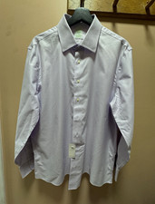 Brooks Brothers 1818 Slim Non-Iron Stretch Purple Solid Dress Shirt 16.5 34