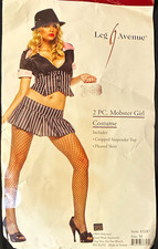 Leg Avenue Mobster Girl 2pc Costume Set Style 83287 Size M Halloween