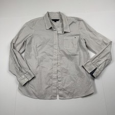 Tommy Hilfiger Shirt Mens Large Polka Dot Button Up Long Sleeve Classic Dress