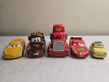 Disney Pixar Cars Lot of 5 Burnt Lightning McQueen Luigi, Mack, Tow Mater, Cruz