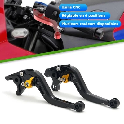 Leviers de frein et embrayage pr Kawasaki Ninja 500 R 1990-2009 ZX6R ZZR600 ER6N - Photo 1/4
