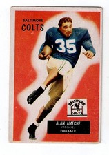 1955 Bowman - Alan Ameche #8 Baltimore Colts (Rookie Card). rookie card picture