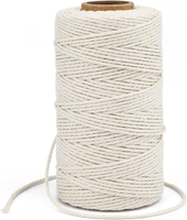 Kinglake 1Mm Kordel Beige,100M Baumwollschnur,Makramee Garn,Baumwollgarn DüNn,St