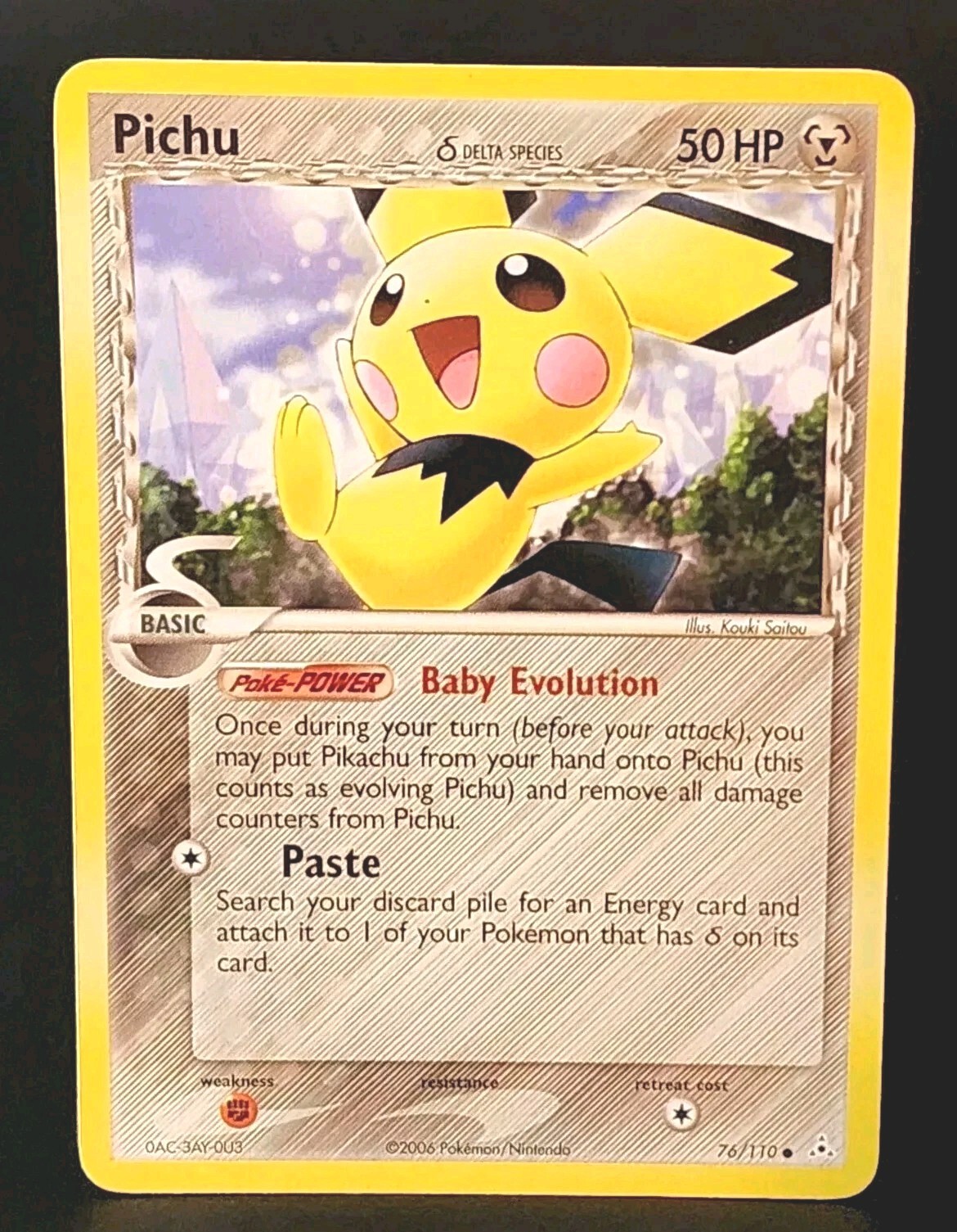 Pokemon - PICHU 76/110 - Delta Species -  Holon Phantoms - NM-MINT