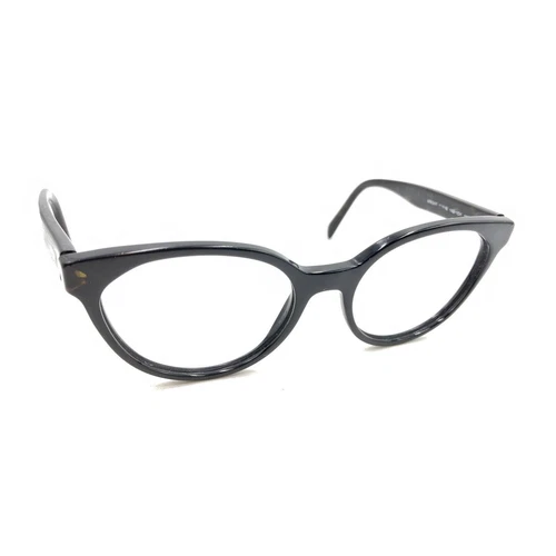 Prada VPR 01T 1AB 1O1 Black Brown Cat Eye Eyeglasses Frames 53 18 140 Italy