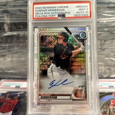 2020 Bowman Chrome Mega Box Gunnar Henderson Mojo Refractor Auto #BMA-GH PSA9