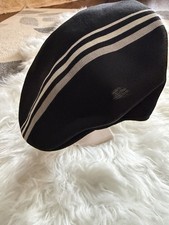 KANGOL TROPIC STRIPE 504 BLACK WHITE IVY FLAT CAP DRIVING HAT MENS LARGE L