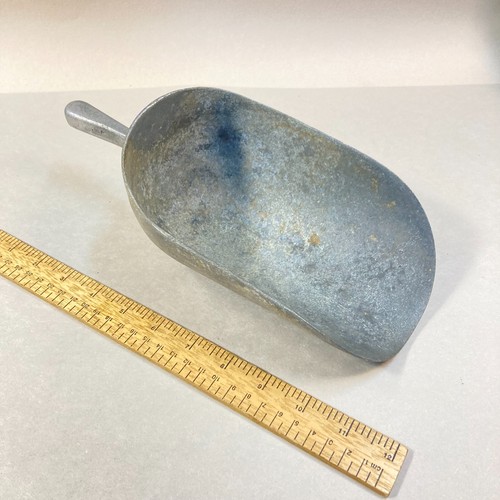 Vintage Scoop #2 14 Oz. Primitive Galvanized Metal Feed Grain 8-1/2”