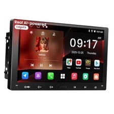 9 Inch Android Double Din Car Stereo Wireless CarPlay Android Auto, AI-Powered