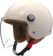 Retro 3/4 Motorcycle Half Helmets,DOT Approved Vintage Scooter Dirt-Bike Go-K...