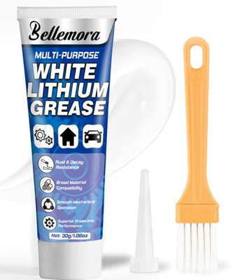 White Lithium Grease, Multi-Purpose Lubricant Lithium Grease with Brush, Garage