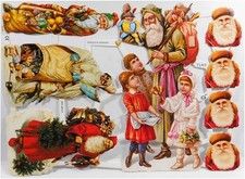 Glanzbilder EF 7160 Weihnachtsmann Weihnachten Posiebilder Deko GWI 746